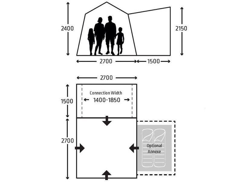 Kampa Cross Air TG Heckzelt