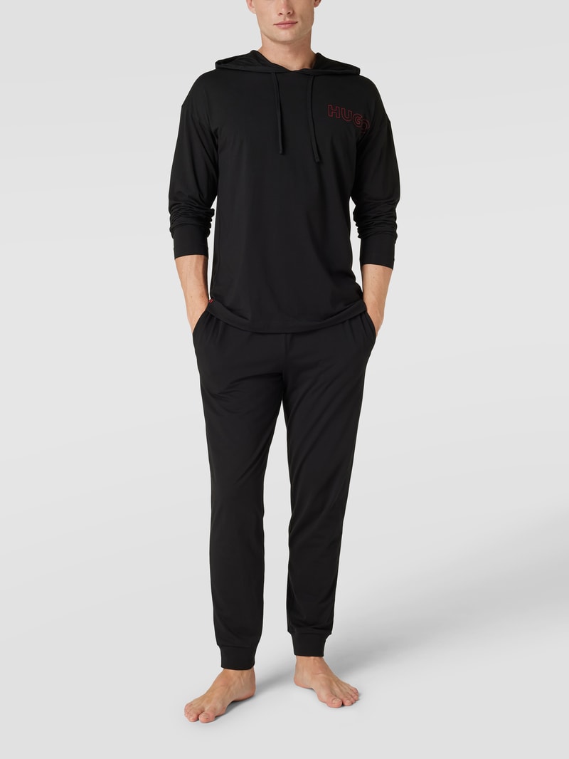 Hoodie mit Label-Print Modell 'Unite' in schwarz