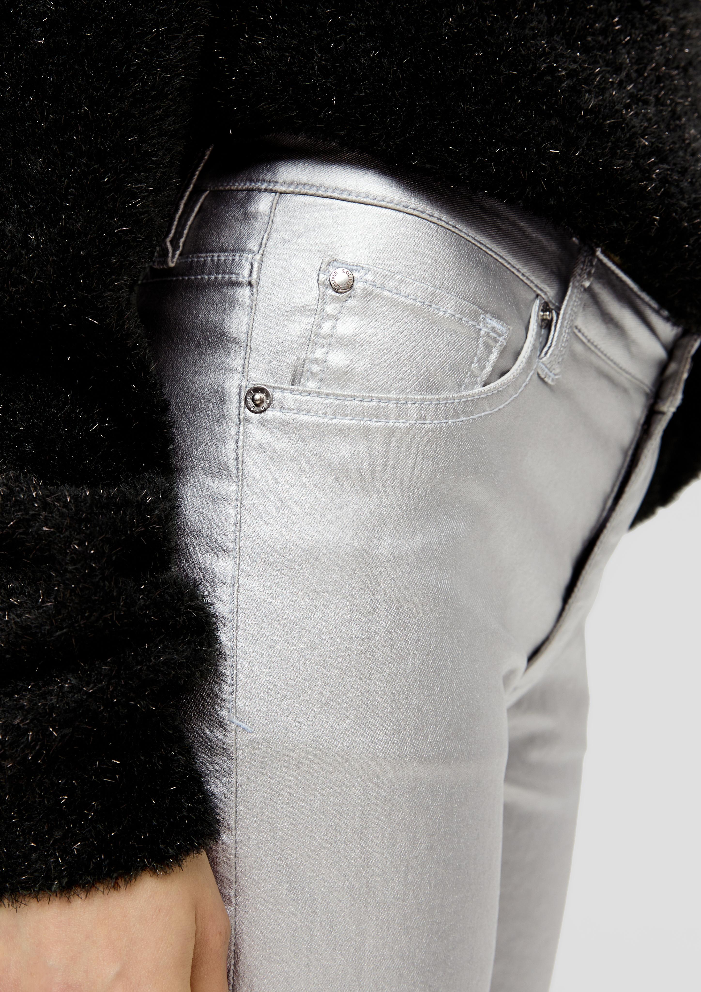 Jeans Karolin / Regular Fit / Mid Rise / Straight Leg / Metallic  2138742-01Z8