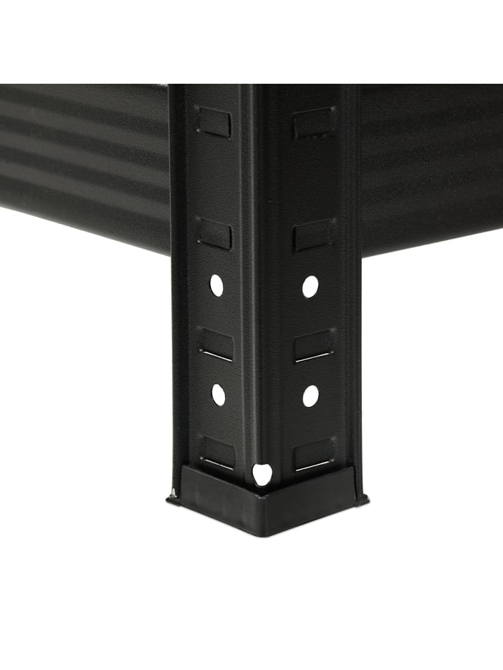 relaxdays Schwerlastregal in Schwarz/ Braun - (B)90 x (H)180 x (T)40 cm günstig kaufen onesize