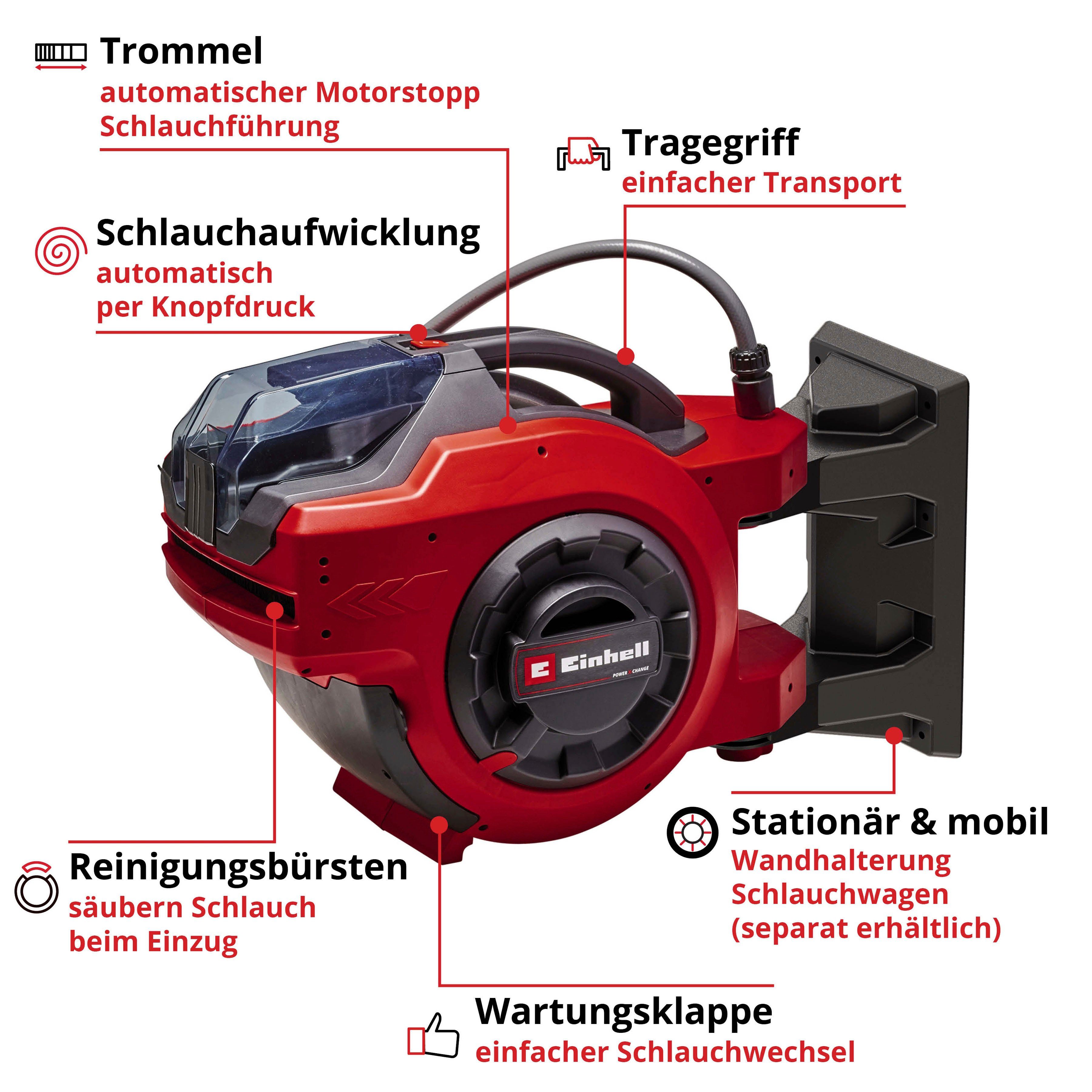 Einhell Schlauchtrommel GE-HR 18/30 WH Li-Solo, ohne Akku und Ladegerät