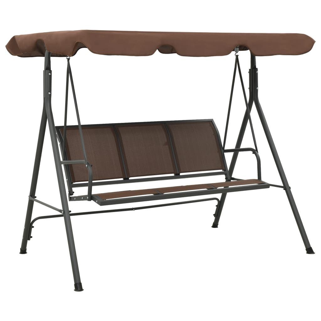 vidaXL Hollywoodschaukel Hollywoodschaukel mit Dach Kaffeebraun, 1 tlg.
