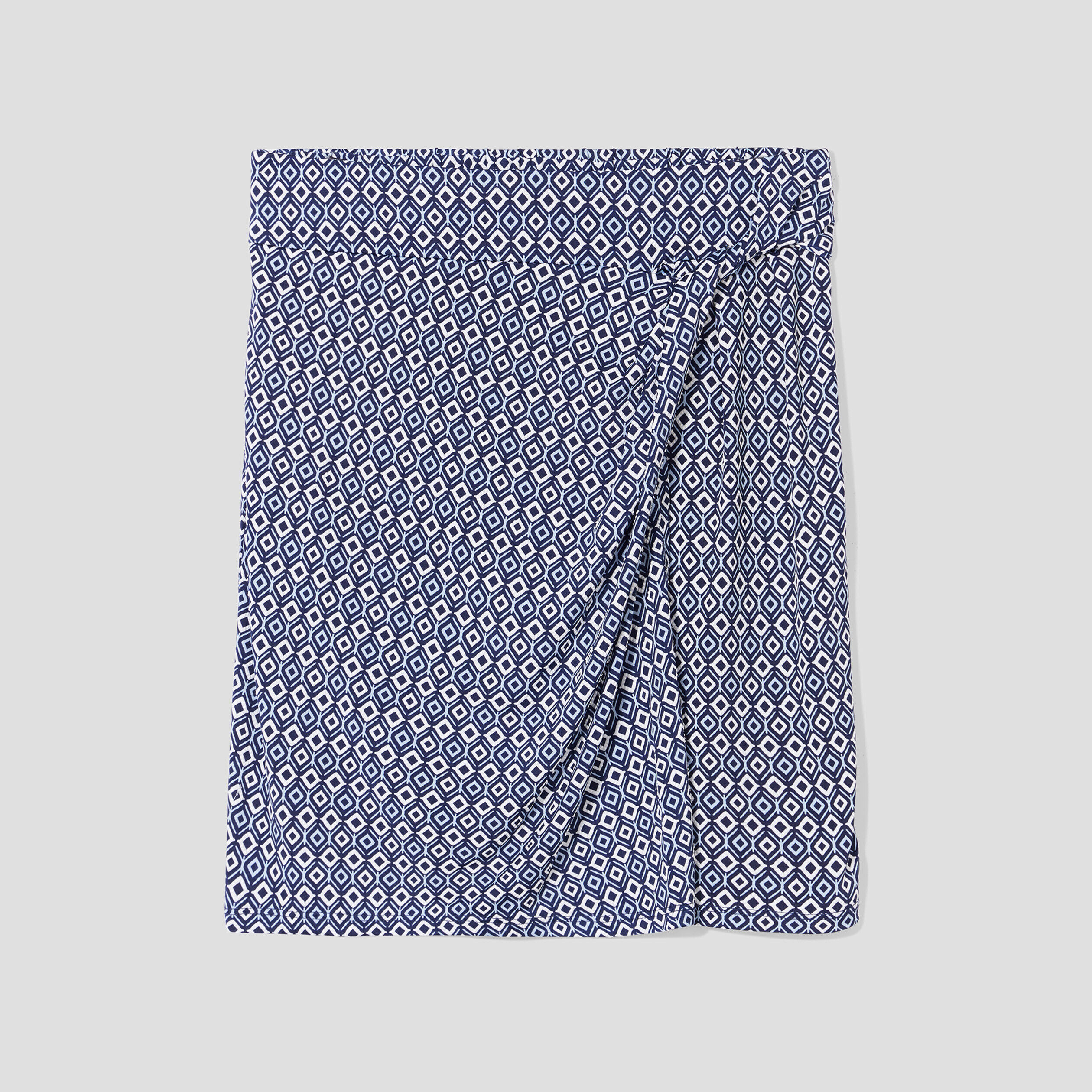 Jupe droite effet drapé bleu clair femme | Cache Cache