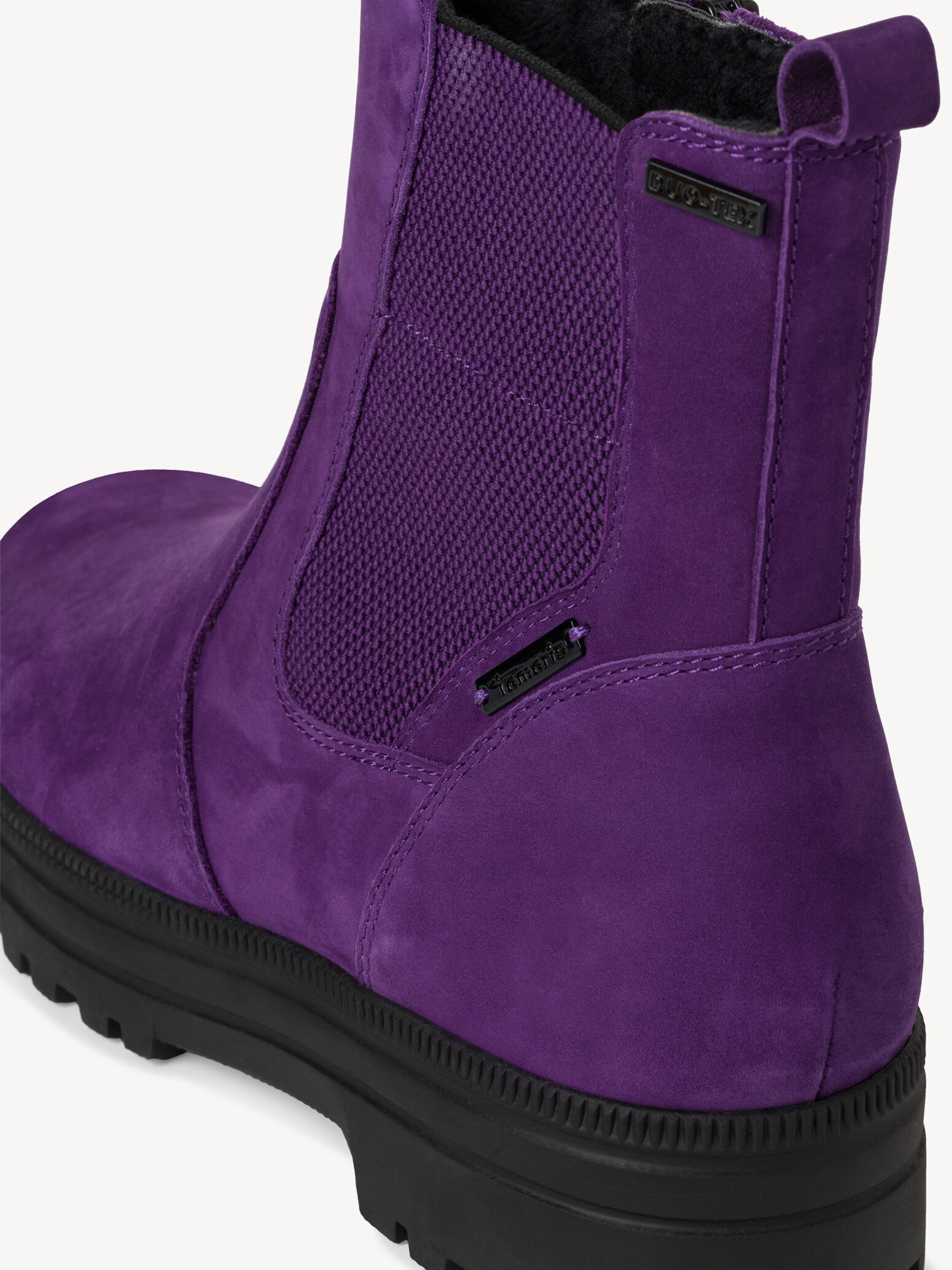 Bottine en cuir - mauve