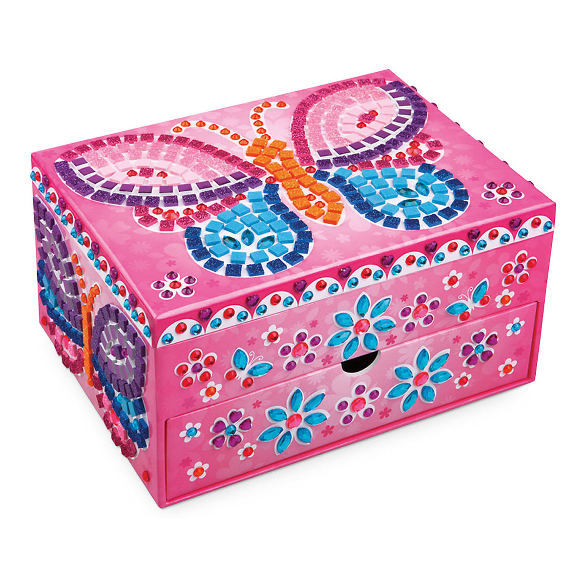 Sticky Mosaics Glitzernde Schmuckbox Schmetterling