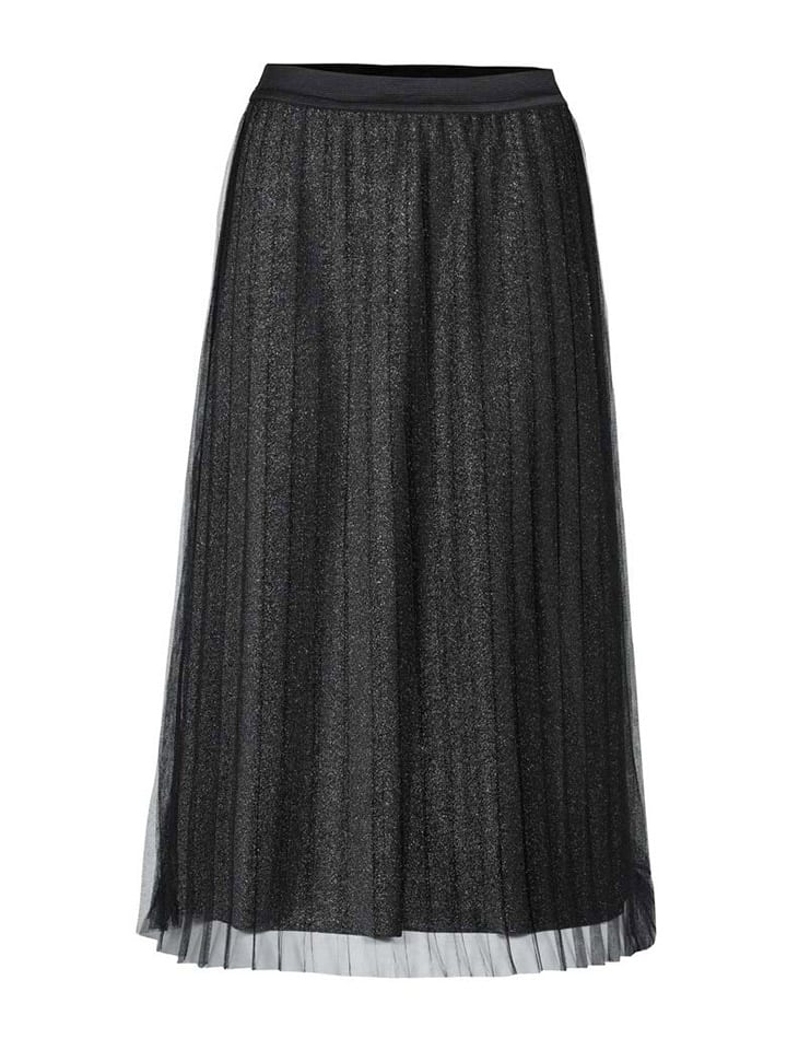 Herrlicher Plisseerock in Schwarz günstig kaufen