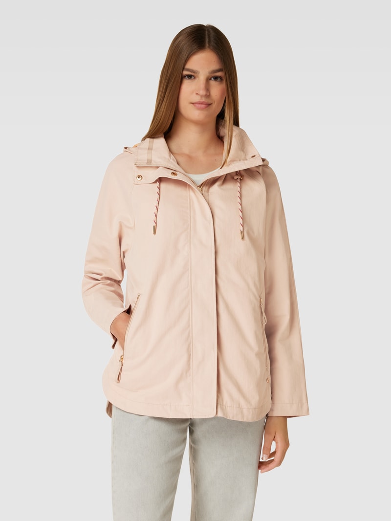 Jacke mit Kapuze in beige