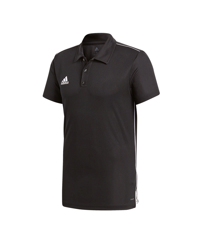 adidas Core 18 ClimaLite Poloshirt Schwarz Weiss