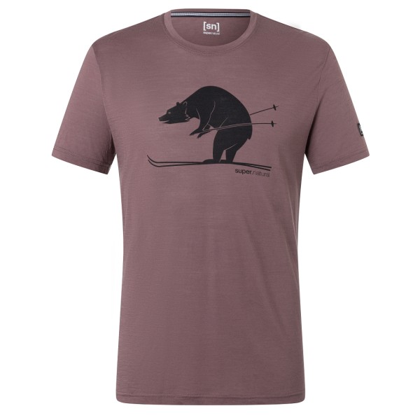super.natural - Skiing Bear Tee - Merinoshirt