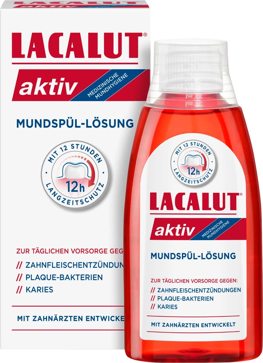 Lacalut Mundwasser, Aktiv Mundspüllösung, 300 ml