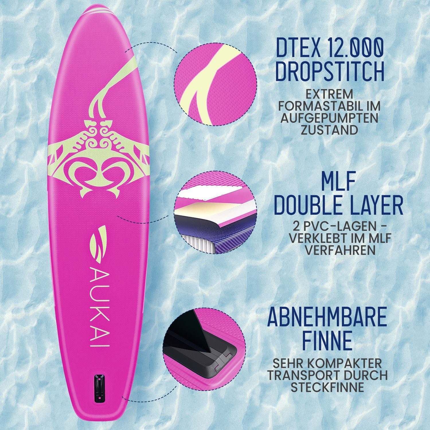 Aukai SUP-Board Stand Up Paddle Board 320cm 