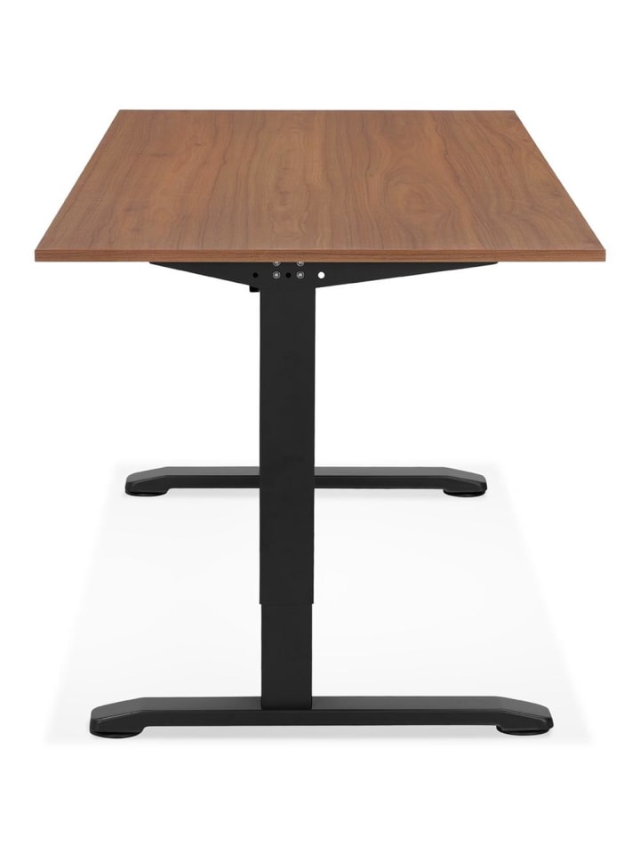 KADIMA DESIGN Schreibtisch höhenverstellbar 160x80 cm, modern funktional in Braun-Schwarz günstig kaufen