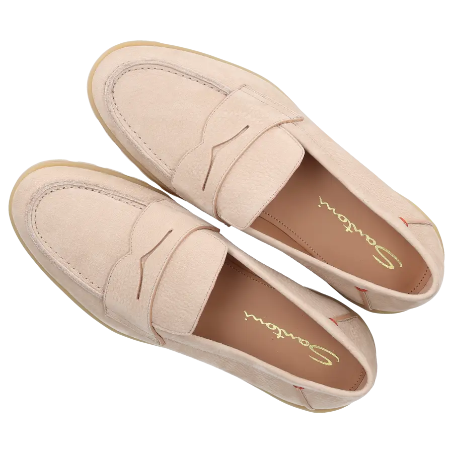 Santoni - Loafer 70644 Nubukleder - beige