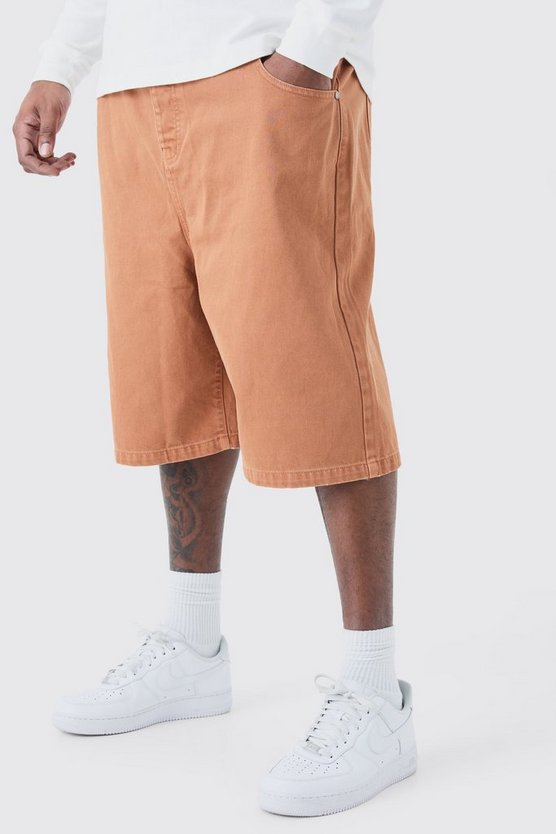 Plus überfärbte Jeansshorts