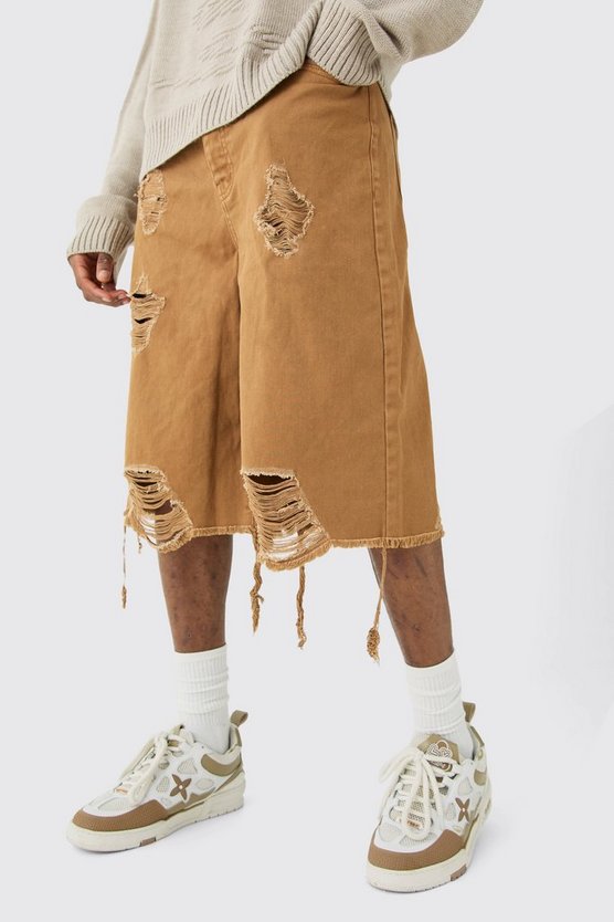 Tall zerrissene Twill Jogginghose