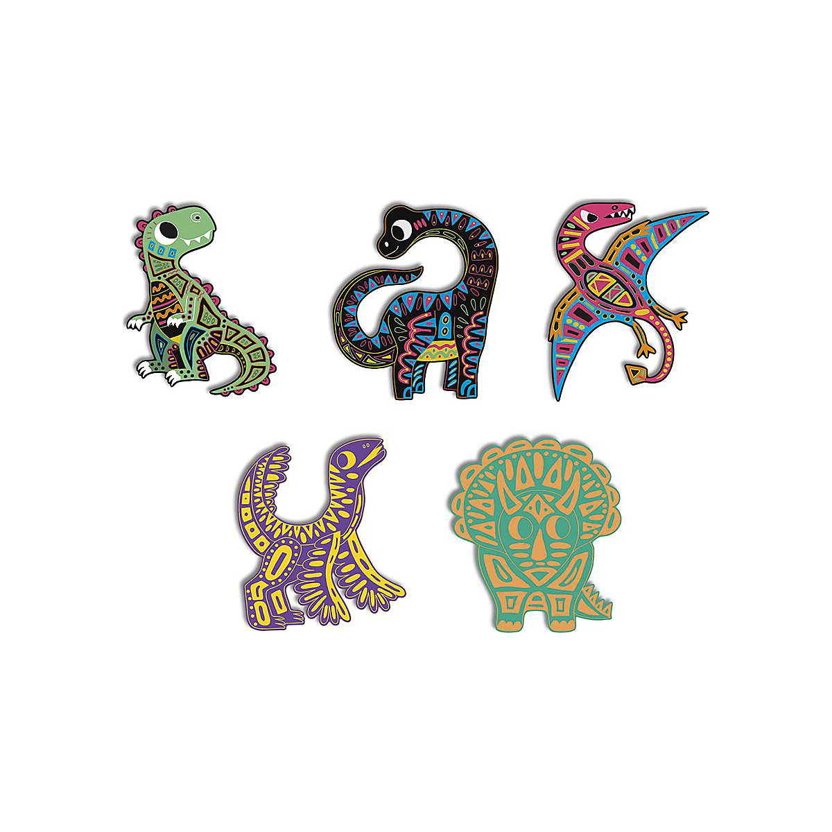 Kreativ-Set Kratzbilder Dinosaurier