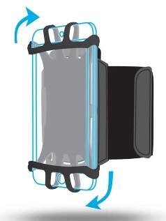 MOBILIS Armbandbehälter ARM BAND 4-6IN . Jede Marke  Schwarz