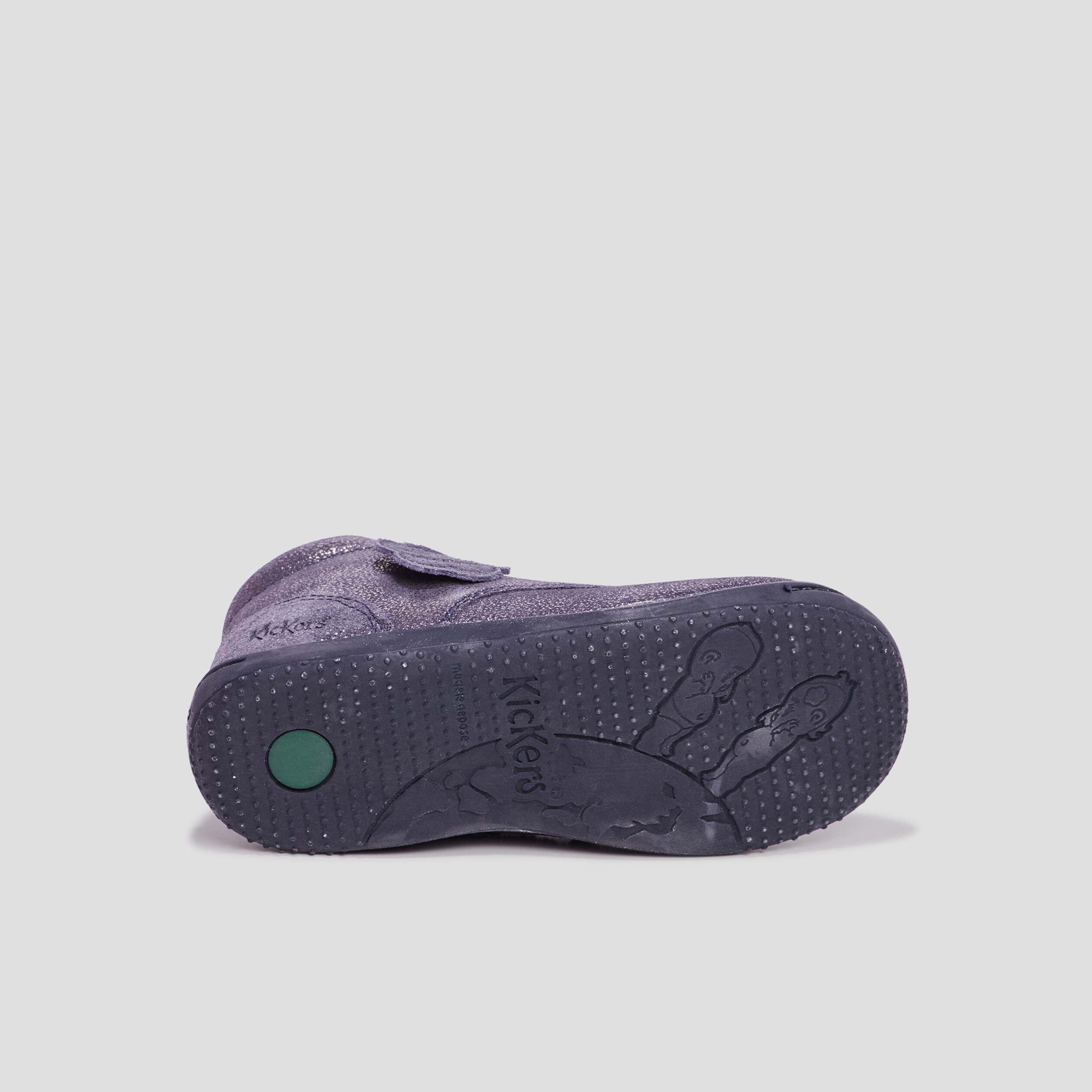 Bottines irisées cuir Kickers Gulyflow bleu marine fille | La Halle