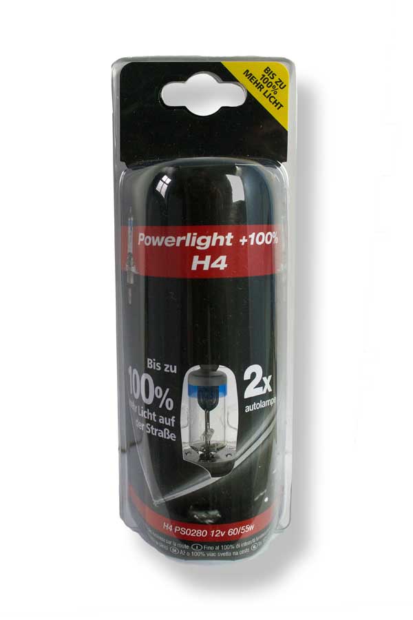 Eco Powerlight +100% H4 Glühlampe, 2 Stück - ATU