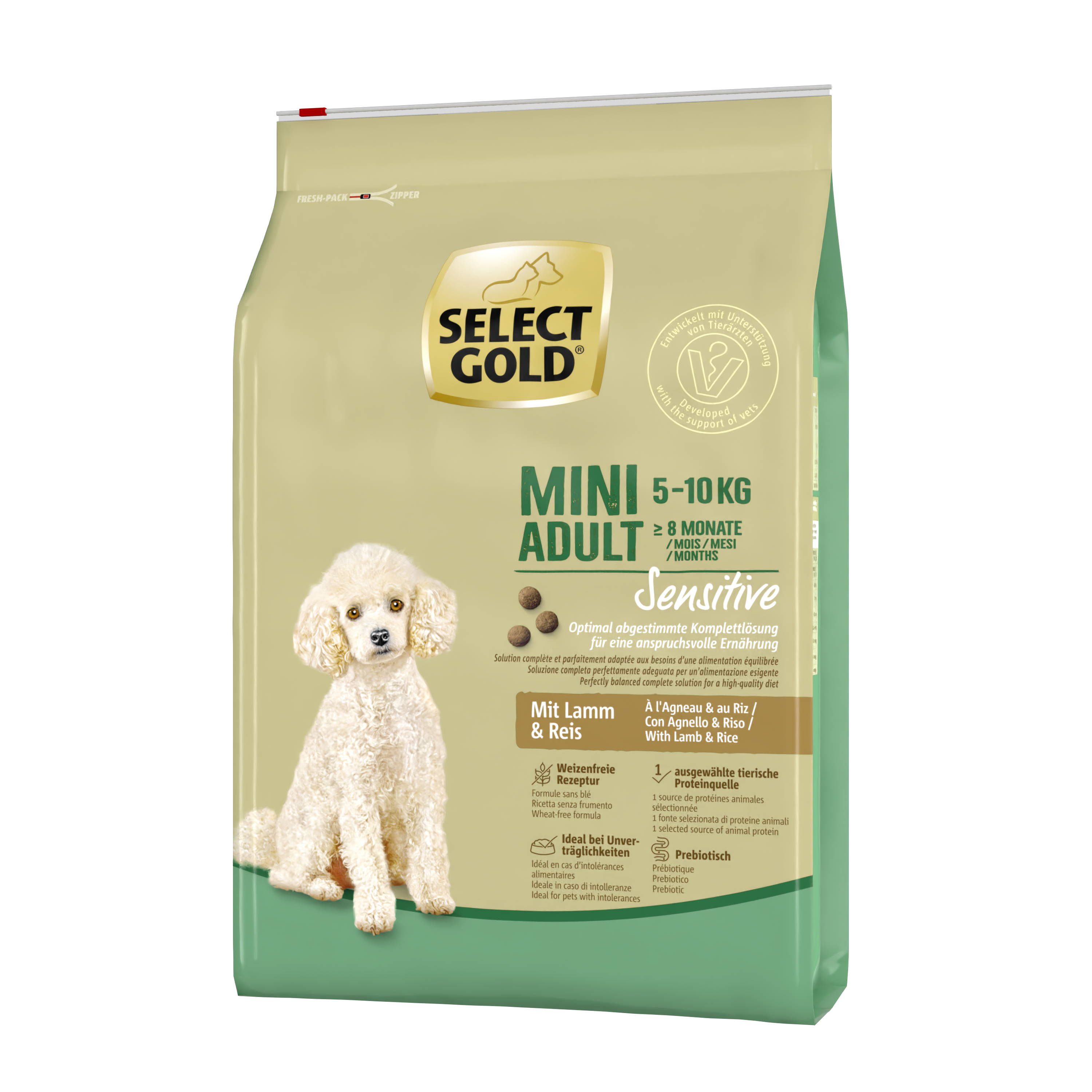 SELECT GOLD Hundetrockenfutter SELECT GOLD Sensitive Mini Adult Lamm & Reis 4 kg