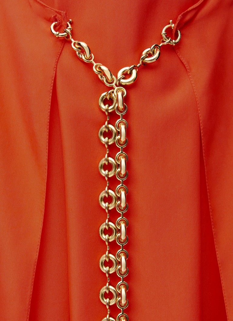 Vestido midi de seda de LOEWE con detalle de cadena extraíble