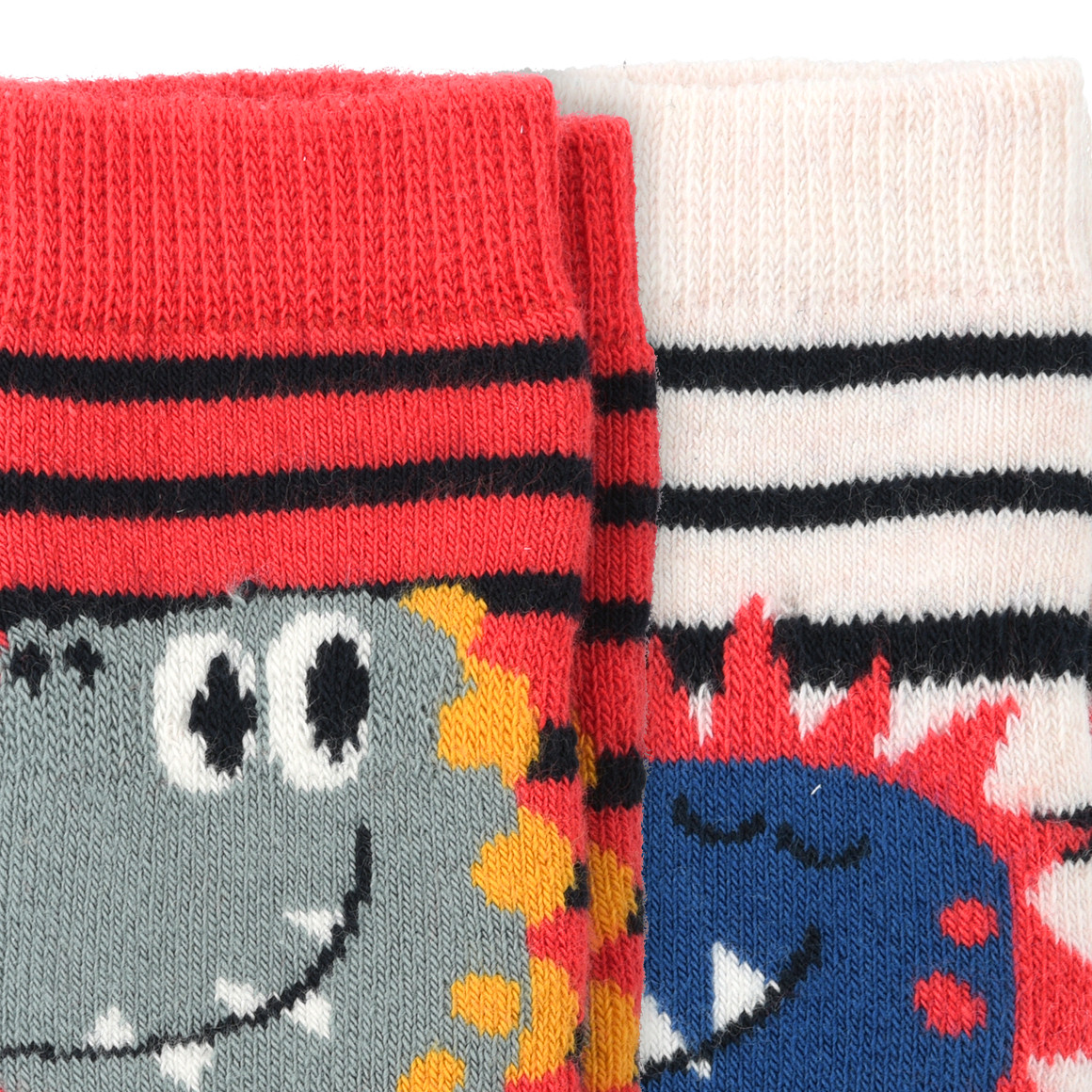 2 Paar Newborn Socken mit Dino-Motiv