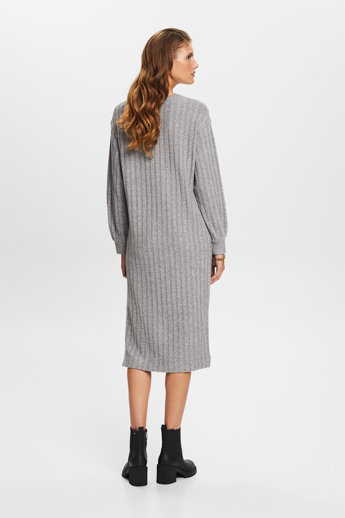 Midikleid aus weich aufgerautem Rippstrick