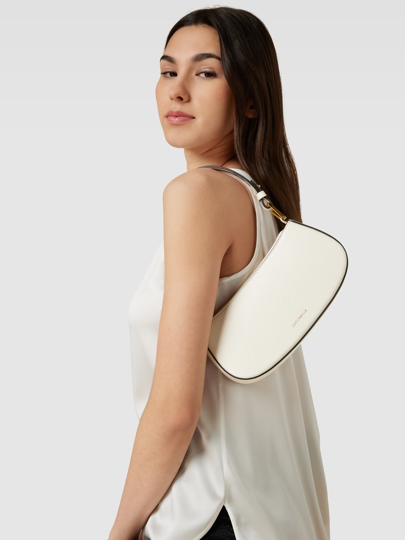 Handtasche mit Strukturmuster Modell 'MERVEILLE' in weiß