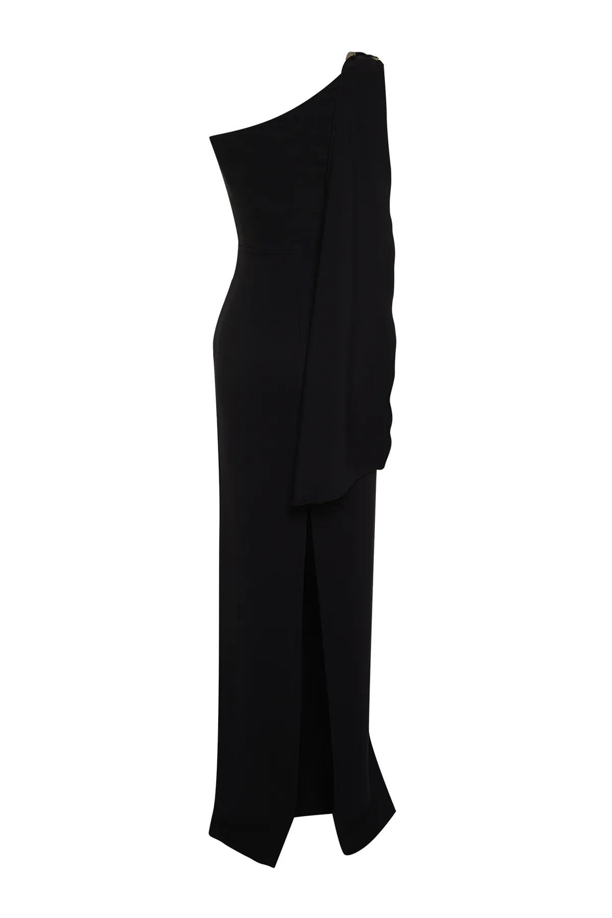 Trendyol Collection  Langes Abendkleid mit schwarzen Accessoires TPRSS24AE00127