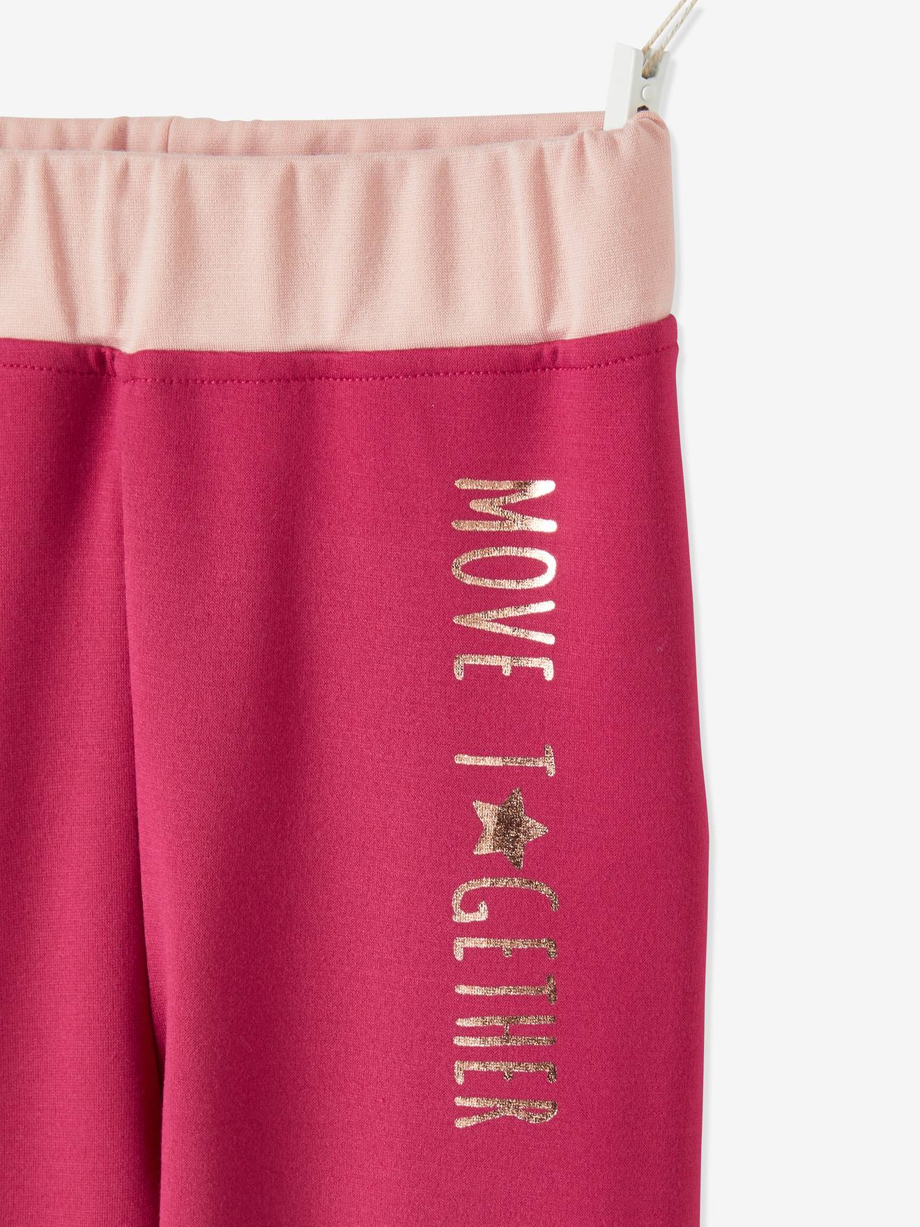 Legging de sport technique fille framboise