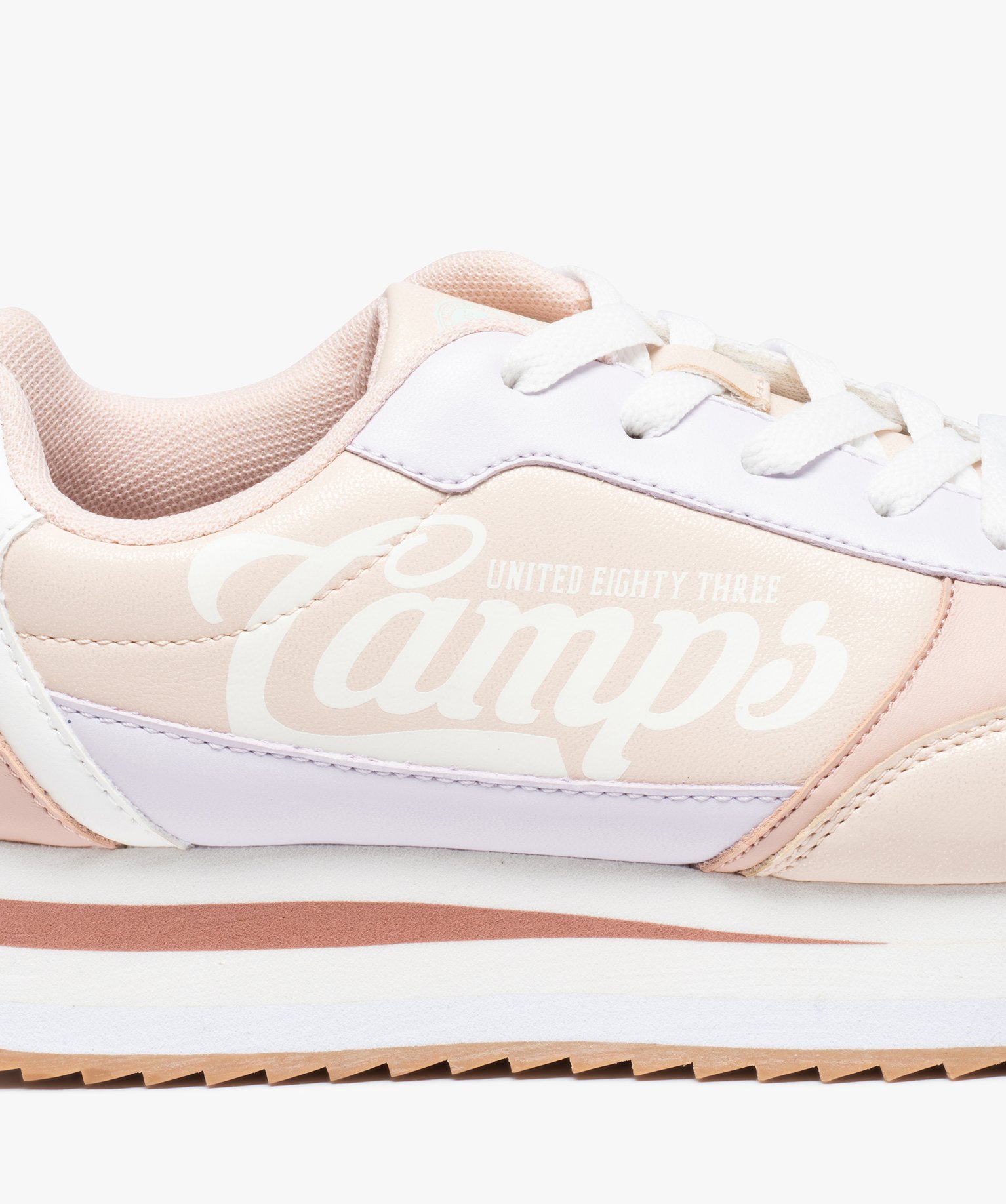 Baskets fille retro running plateforme – Camps United rose | GEMO