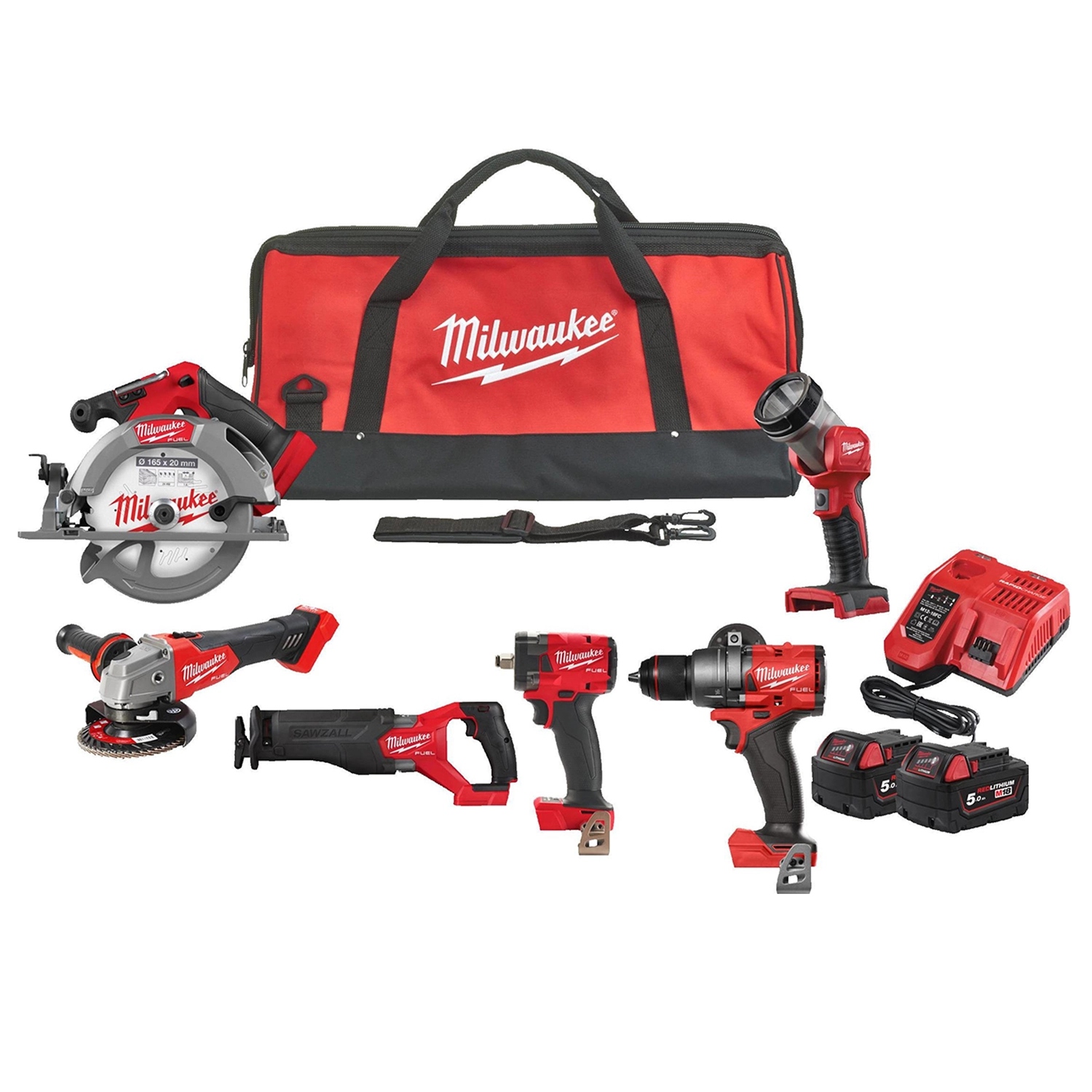 Milwaukee 4933498658 M18 FPP6G3-502B M18 FUEL™ Powerpack 6 maskiner 18V 5.0Ah Li-Ion i boks 4933480874