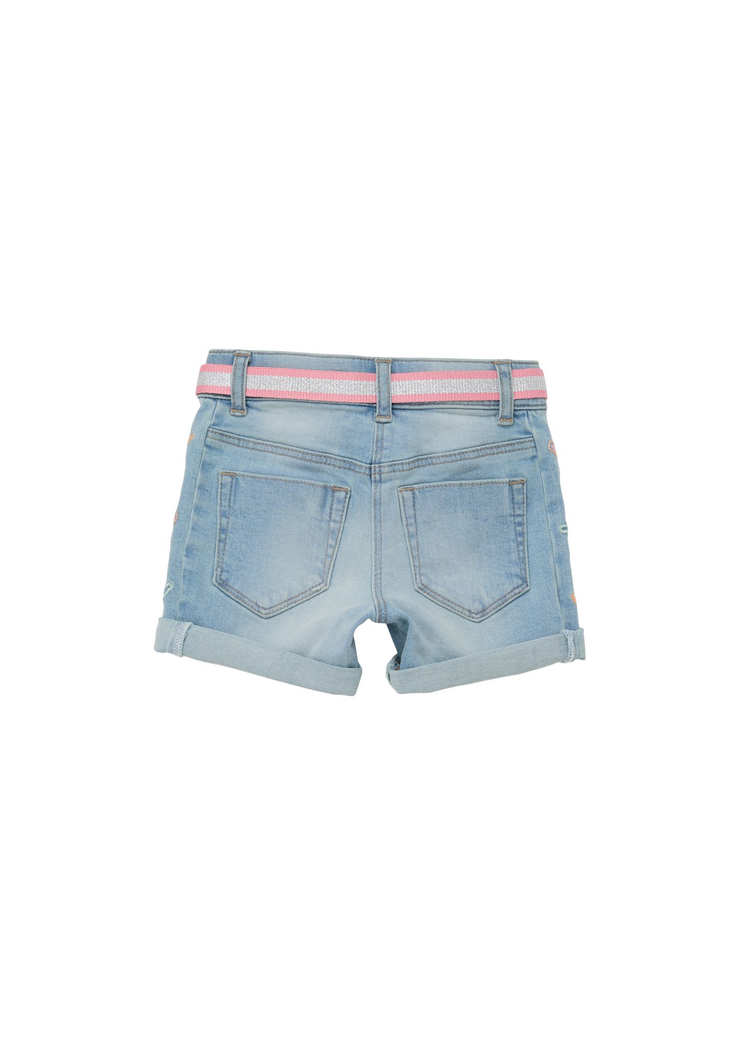 s.Oliver Jeansshorts Jeans-Shorts / Regular Fit / Mid Rise / Straight Leg Stickerei, Waschung