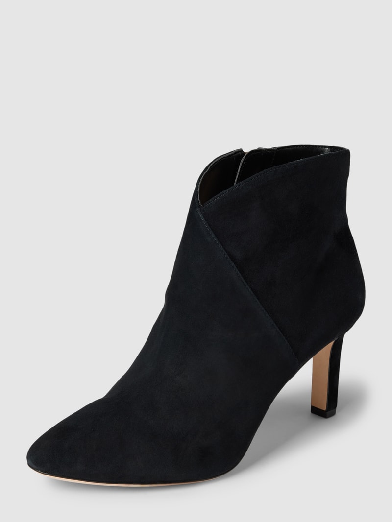 Stiefeletten aus Leder mit Label-Applikation Modell 'ISABELLE' in schwarz
