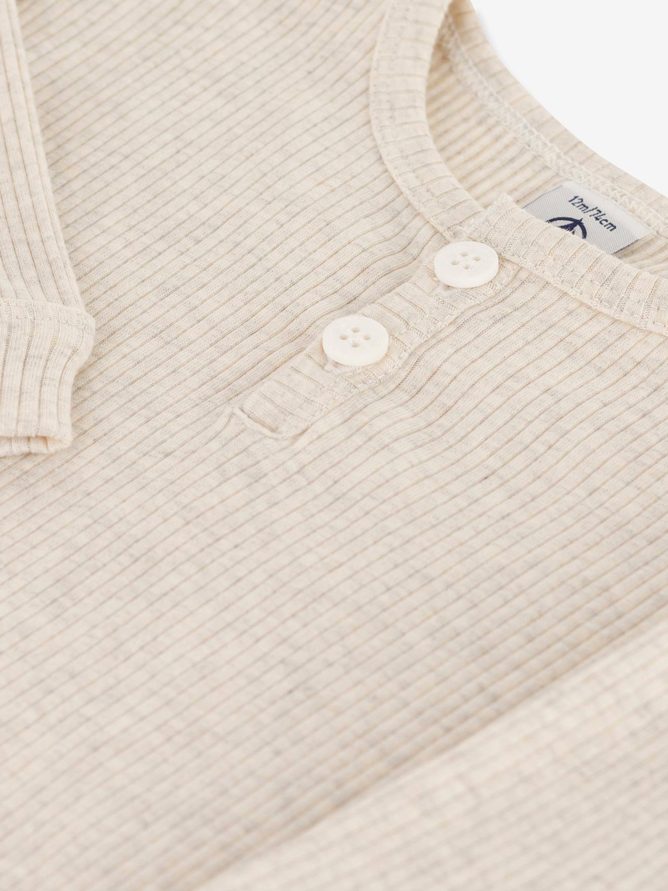 Petit Bateau Baby Shirt PETIT BATEAU, Bio-Baumwolle - beige meliert