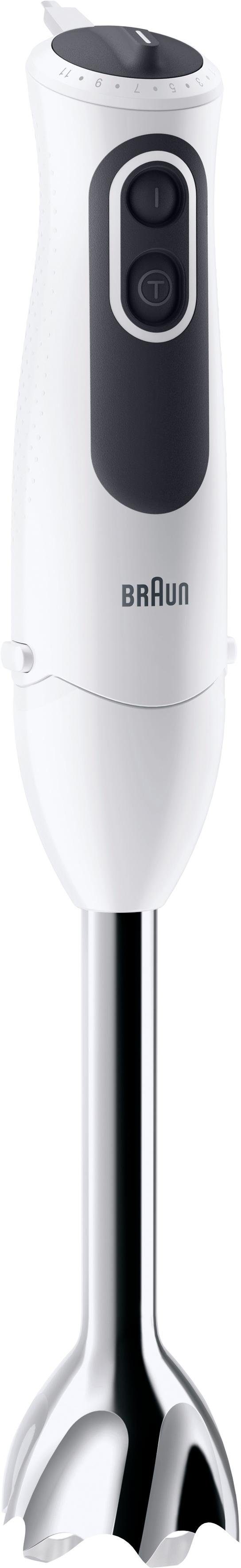 Braun Stabmixer MQ 3135 WH Sauce MultiQuick 3, 750 W, mit Schneebesen, 500 ml Zerkleinerer und 600 ml Mixbecher