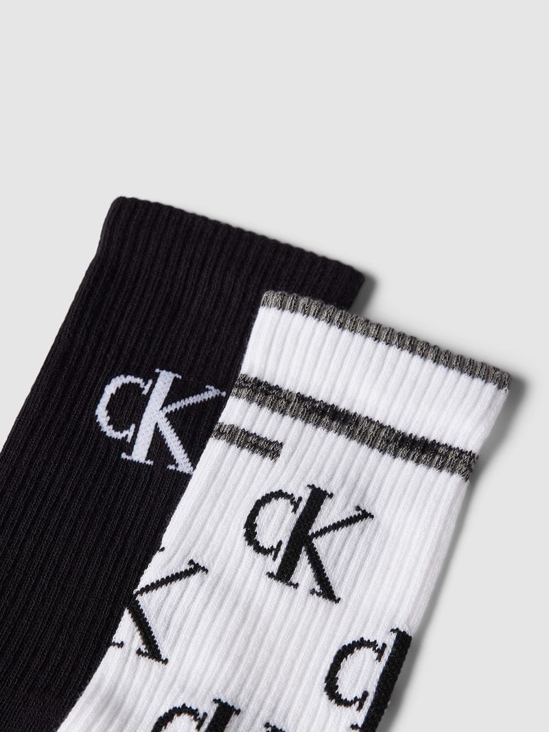 Socken mit Label-Details im 2er-Pack in weiß