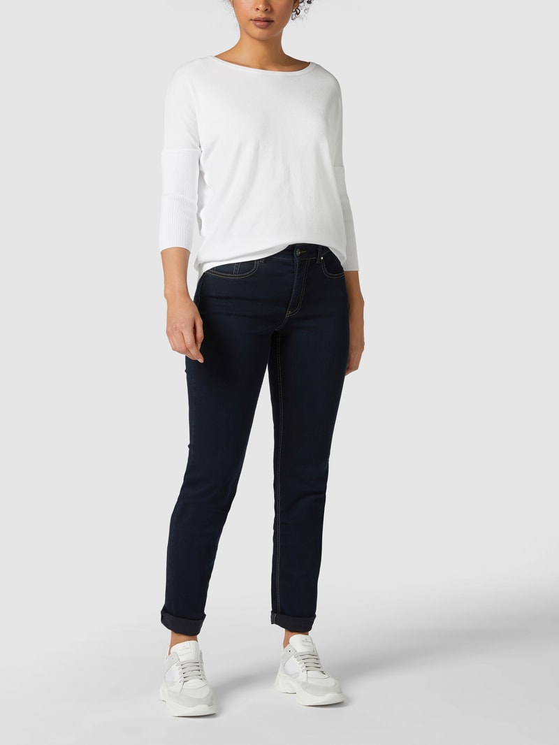Feminine Fit 5-Pocket-Jeans Modell MELANIE in marineblau