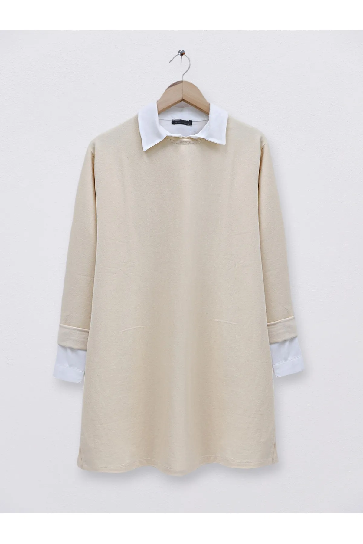 Modamorfo  Loses Sweatshirt mit Rundhalsausschnitt und Schlitz