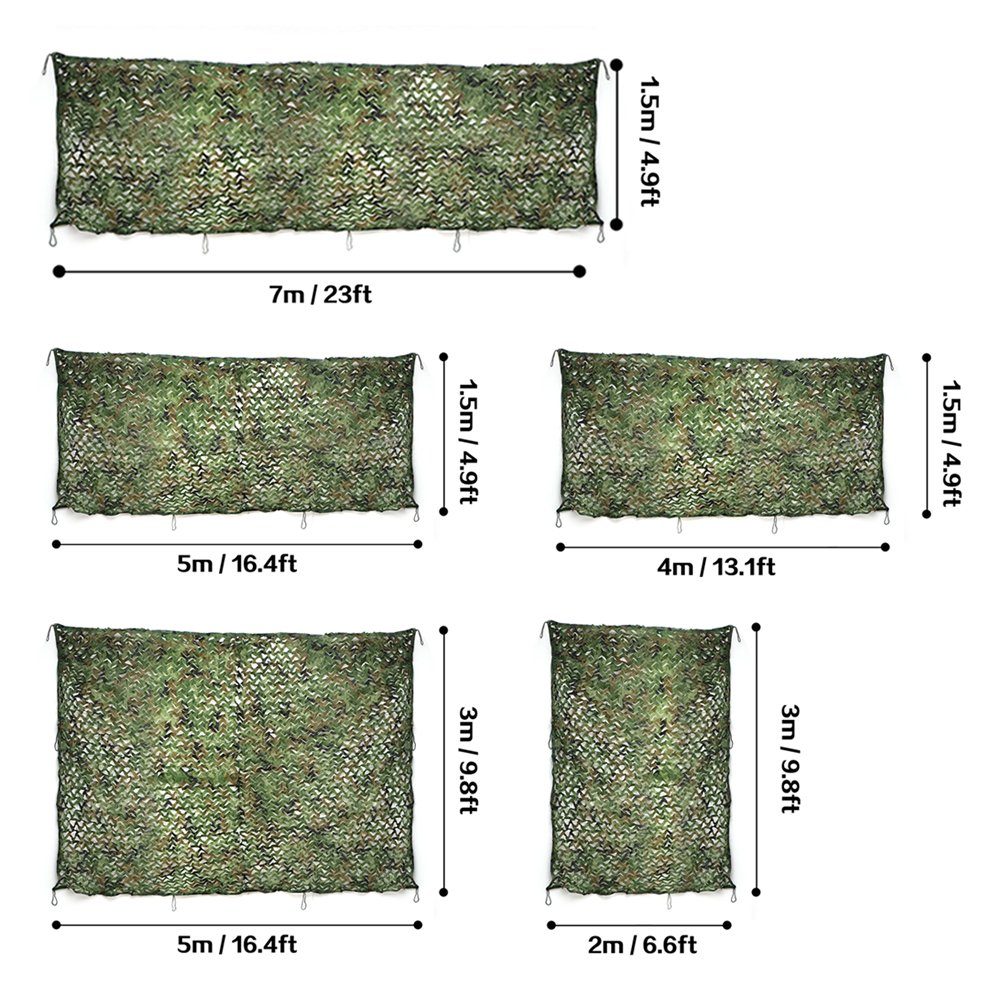 BlingBin Sonnensegel Sonnensegel Camouflage Jagd Tarnnetz Bundeswehr Army Tarnung Camo, (1 Set), 3*4m 4*5m 2*3m 5*1.5m 7*1.5m 5*3m