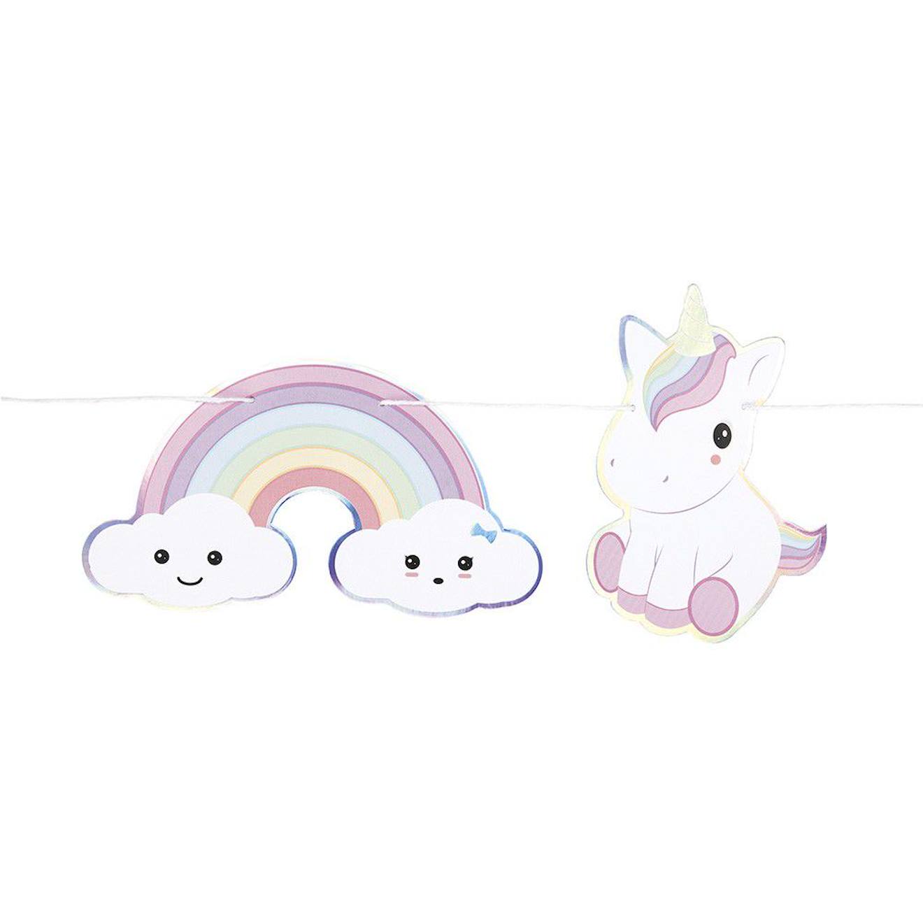 Guirlande Bébé Licorne 3,5 m blanc