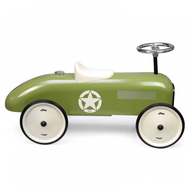 Porteur en métal vintage kaki