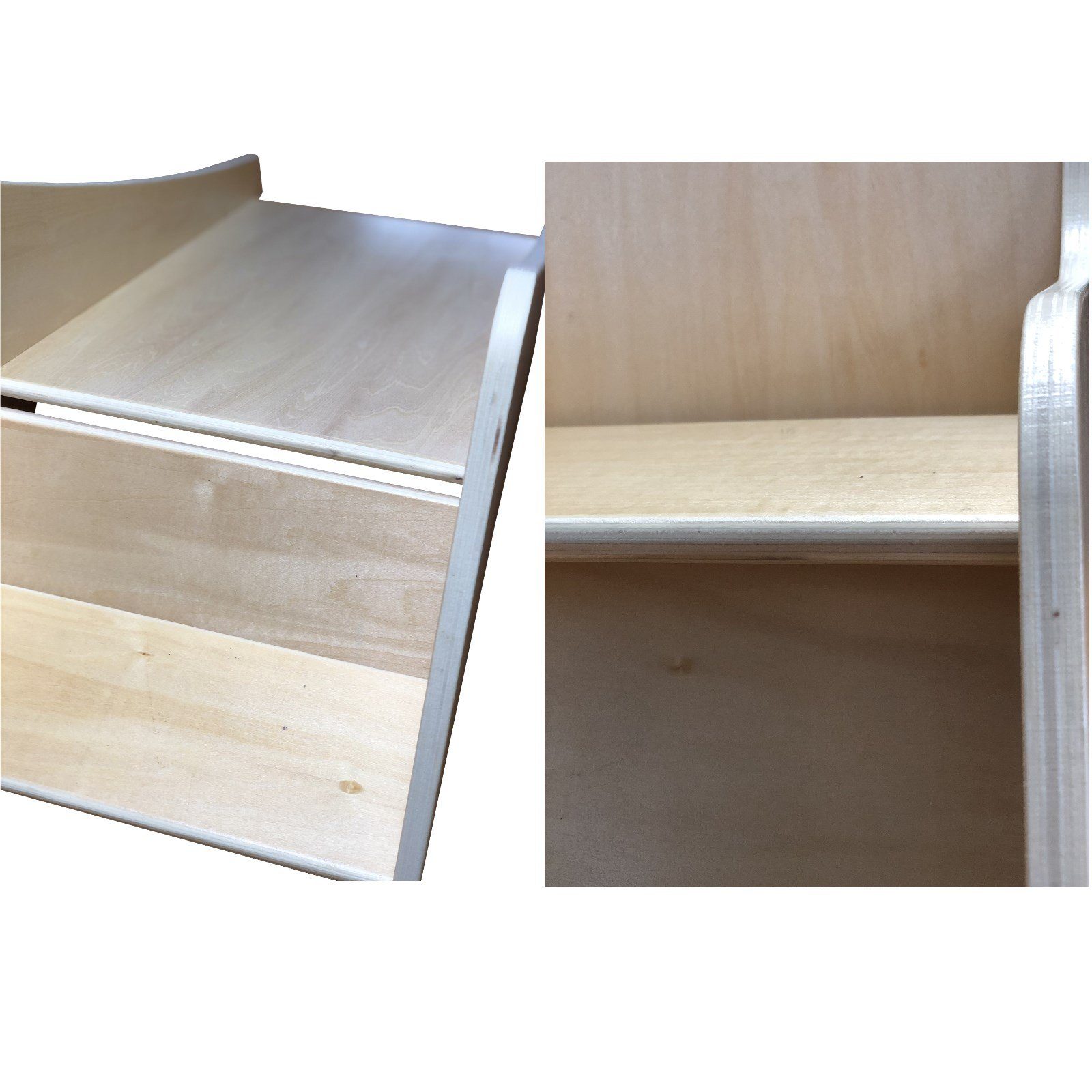 TikTakToo Indoor-Rutsche 2in1 Kinderstuhl Rutsche für Kleinkinder ab 1 Jahr, 2-fach Funktion Stuhl und Kleinkindrutsche, aus Holz, kippsicher