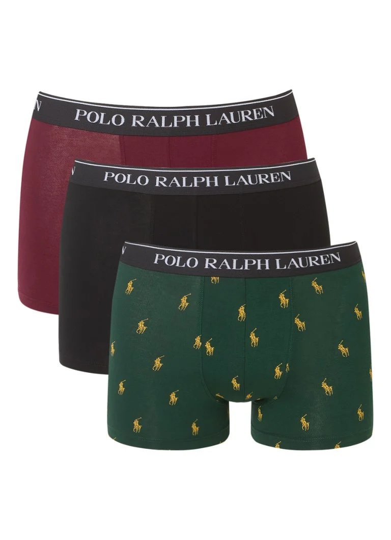 Boxerky Ralph Lauren s logom v páse, balenie 3 kusov
