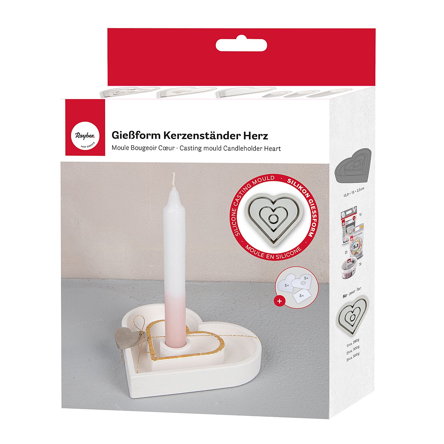Silikon Gießform Kerzenständer 