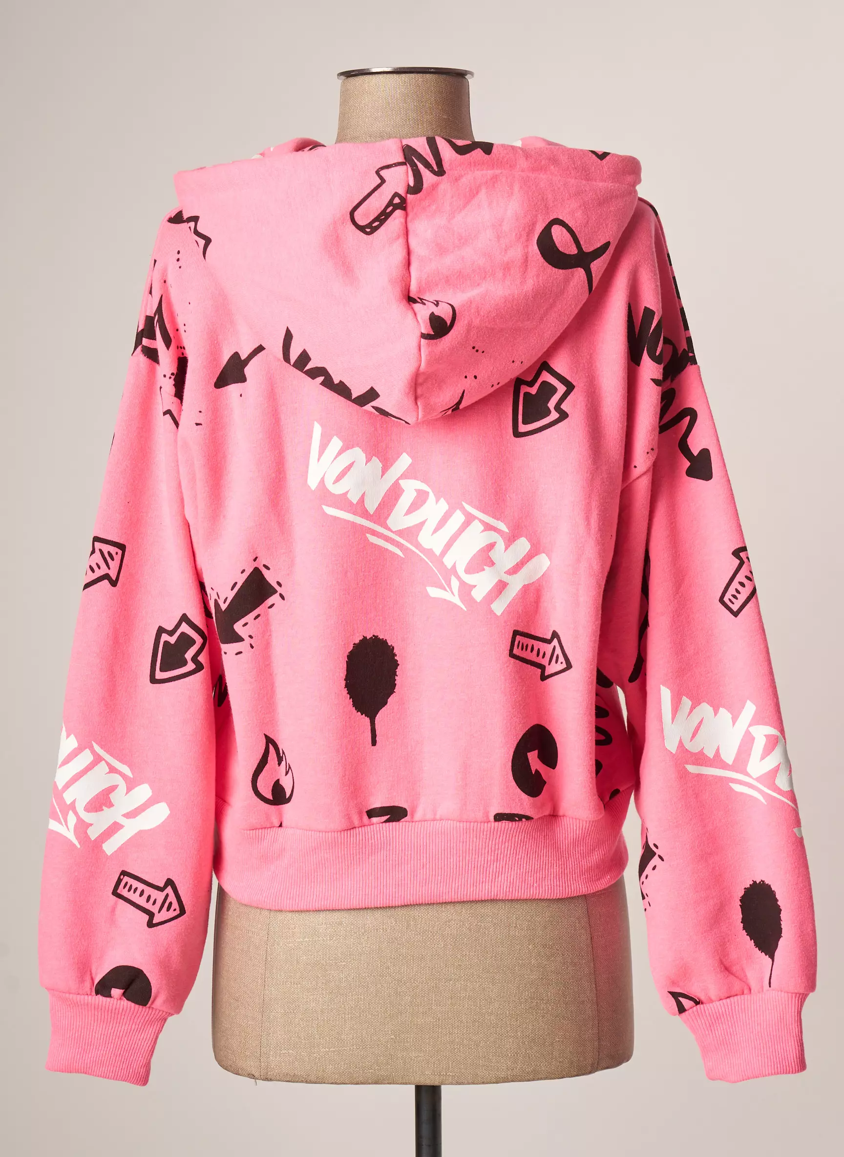 Von Dutch Sweat Capuche Femme couleur rose
