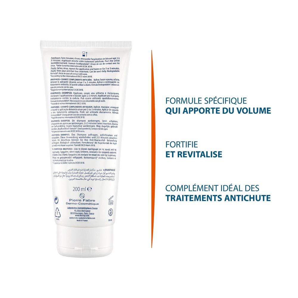 Ducray Anaphase+ Shampoing  complément anti-chu te 200 ml Shampooing