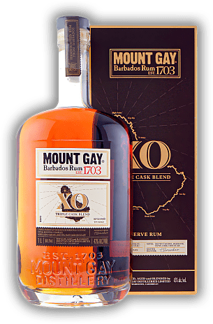 Mount Gay XO Triple Cask Blend 1,0 liter Mount Gay XO Triple Cask Blend 1,0 liter Ein reicher Blend mit Noten von getrockneten Früchten durch Reifung in Cognac Fässern. 1	 Liter - Vol 43%