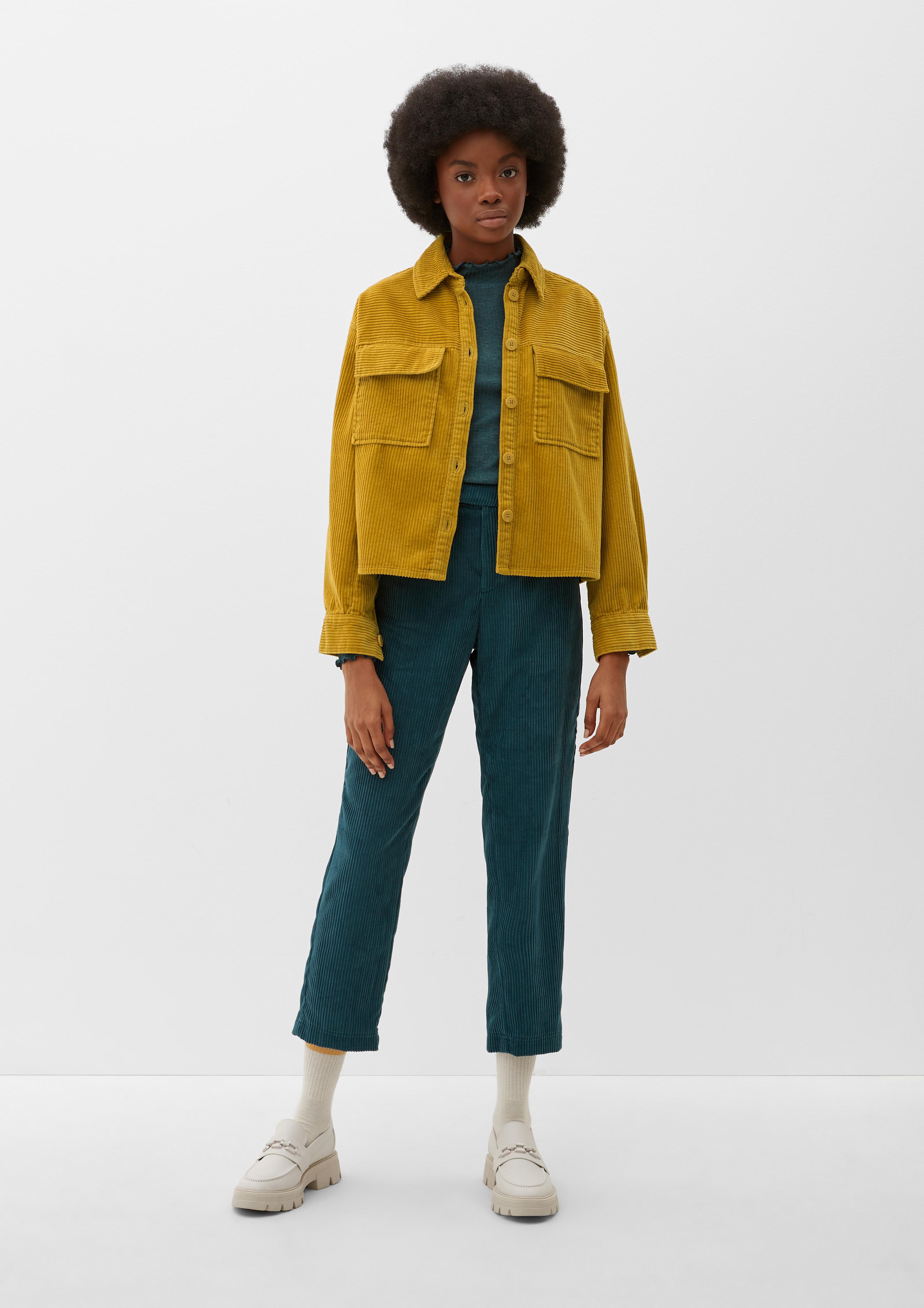 Cordbluse mit Brusttaschen  2117738-1543