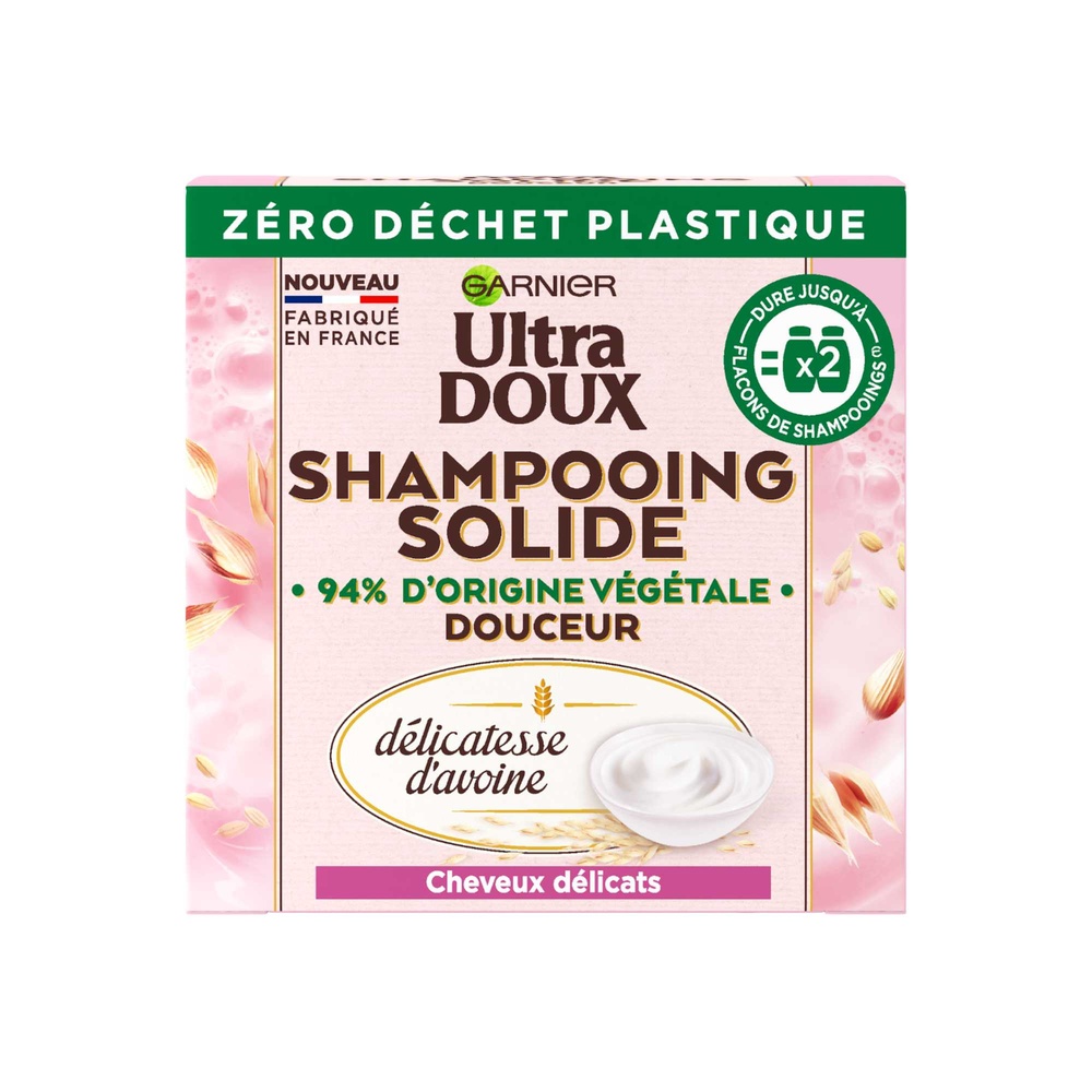 garnier Ultra Doux Délicatesse d'Avoine Shampooing solide douceur au lait d'Avoine et à la crème de Riz